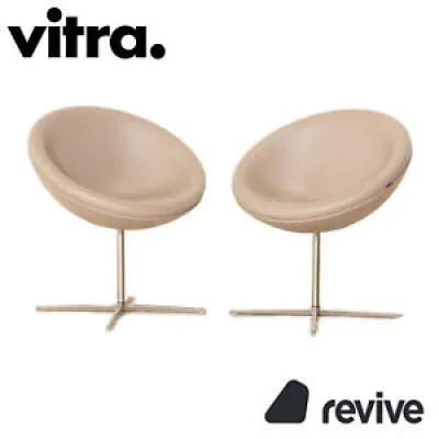 Fauteuil en cuir Vitra - taupe