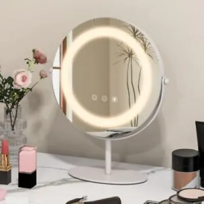 Miroir maquillage rond - led