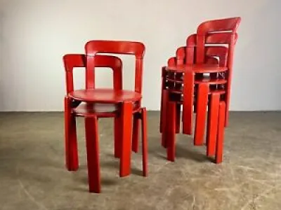 Lot de 6 chaises vintage - bruno rey