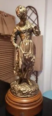 Statue en bronze  signé - victor