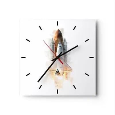 Horloge murale en verre - spatiale