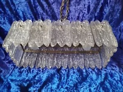 Vintage Ice Glass Chandelier - fagerlund