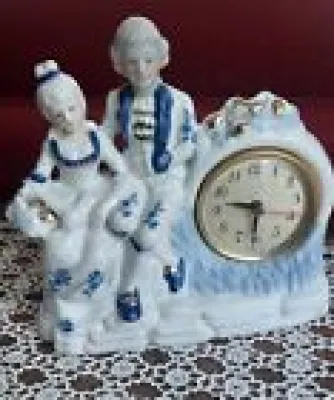 Horloge de table porcelaine - victorien