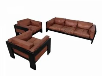 Leather Bastiano sofa - tobia afra scarpa