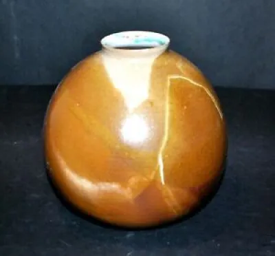 Vase boule en céramique - caramel
