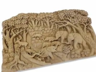Bois de Teck Sculpture - elephants