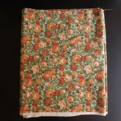 Coupon tissu fleuri fil - polyester