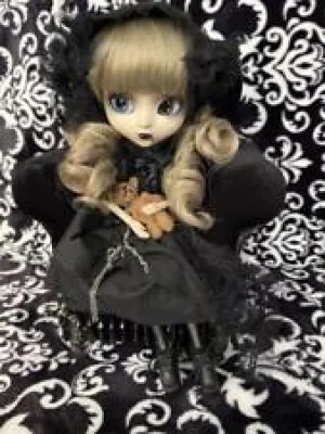 Wing Chair Doll Accessory - black