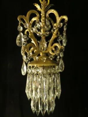 1 lamp Chandelier Vintage - crystal