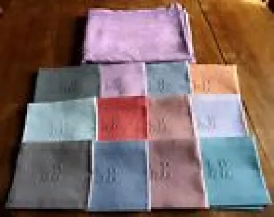 Nappe/12 serviettes en - teintes