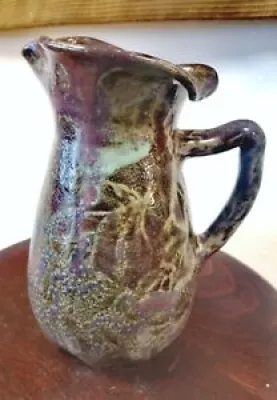 Vase pichet grés ceramique - lion