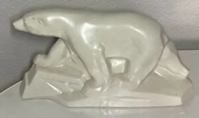 Ours polaire en céramique - edouard cazaux