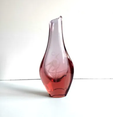 Vintage Bohemia Vase - clear