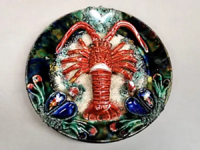 Assiette Murale Barbotine - homard