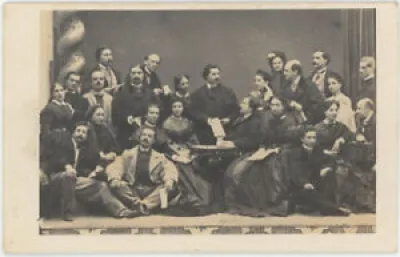 CDV circa 1865. Groupe, - italiens