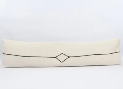 White Kilim Turkish Hemp - pillow