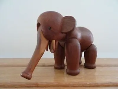 Ancien jouet bois elephant - wooden