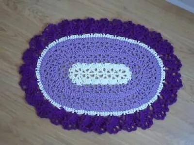 Handmade oval rug made - polyester