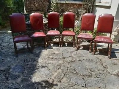 Lot de 6 chaises anciennes, - espagnole