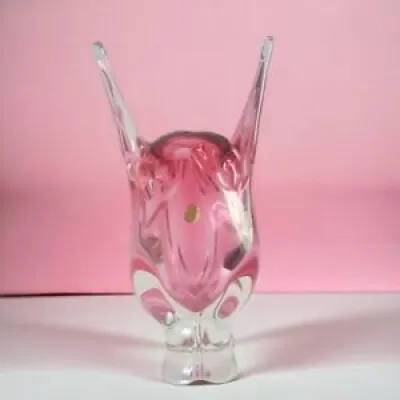 Vase en verre cristal - josef hospodka chribska
