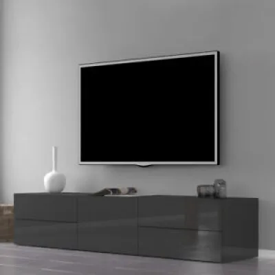 Meuble TV Design Anthracite - 170cm