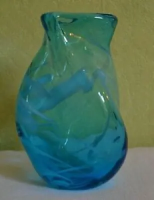  Vase BLEU en Verre Soufflé - mdina