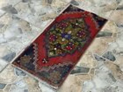 Turkish Vintage Rug, - oushak