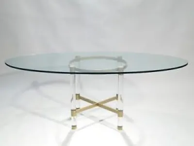 Table plexi laiton de - metalarte