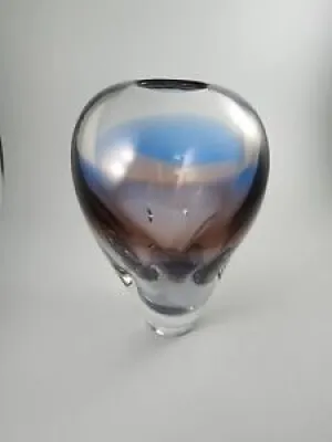 Vtg Bohemian Czech Art Glass Vase