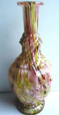 Vase octogonal LEGRAS, - sang boeuf