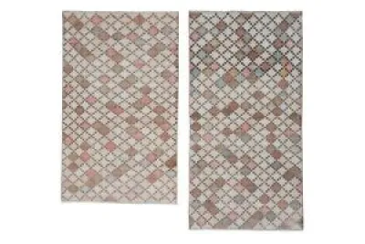 Checkered Pair Turkish - sparta rug