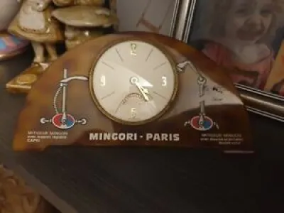 Rare Horloge vintage allemande publicité Mingori Paris - Français horloge