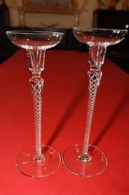 Rosenthal pair of crystal - candlesticks
