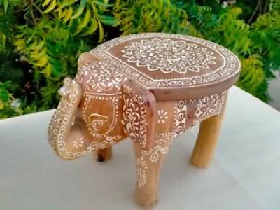 Handmade Wooden Elephant - side