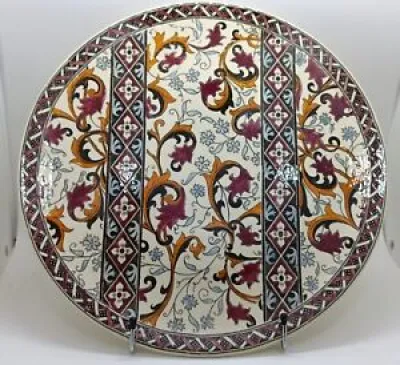 ANCIEN PLAT ROND FAÏENCE - ceramic