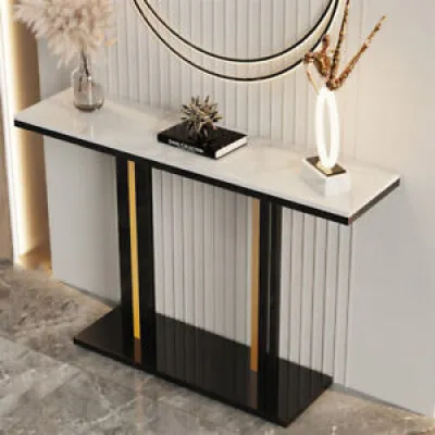 Table console XXL marbre de couloir décorative buffet d'appoint 118 30 78 cm