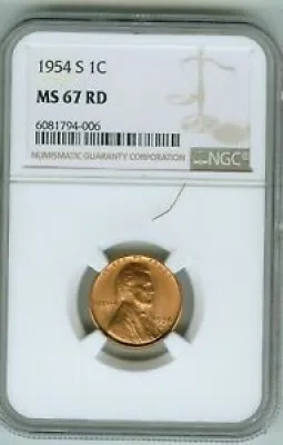 NGC MS 67 red 1954 s