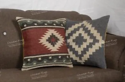 Kilim Cushion Sham Set - colorful