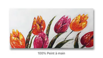Tableau peinture fleurs