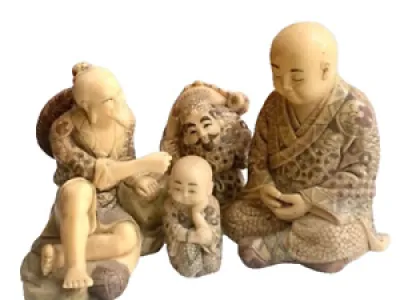 Lot de 4 sculptures vintage - bouddha
