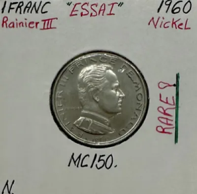 MONACO 1 FRANC 1960 nickel