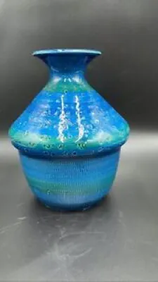 Important vase bleu Aldo - bitossi rimini blu
