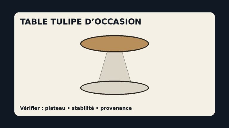 Table Tulipe Saarinen d’occasion : guide d’achat, authenticité et prix