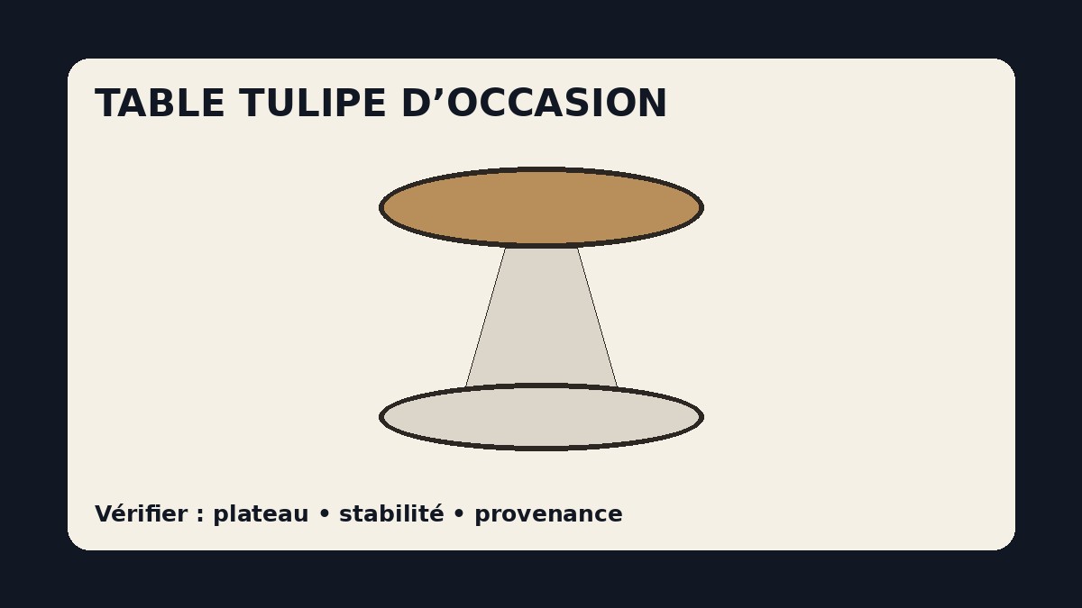 Table Tulipe Saarinen d’occasion : guide d’achat, authenticité et prix