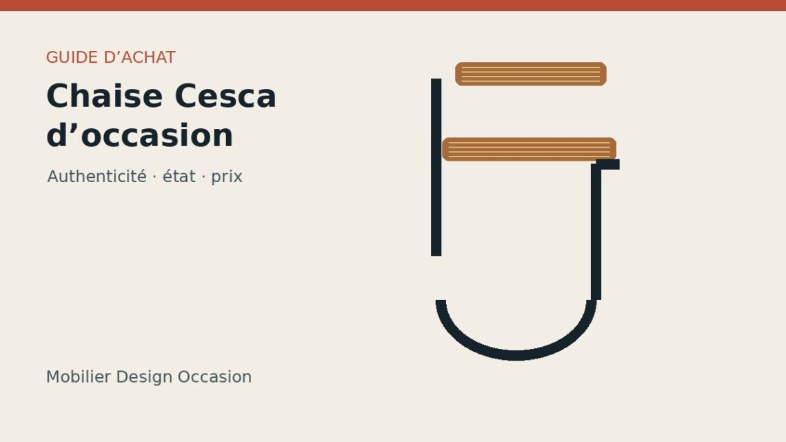 Visuel explicatif : comment vérifier l’authenticité, l’état et le prix d’une chaise Cesca d’occasion