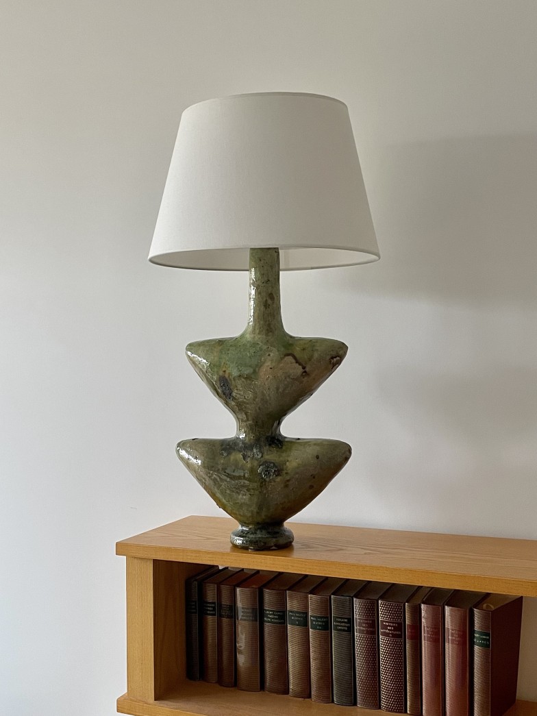 Moroccan Tamegroute Ceramic Lamp