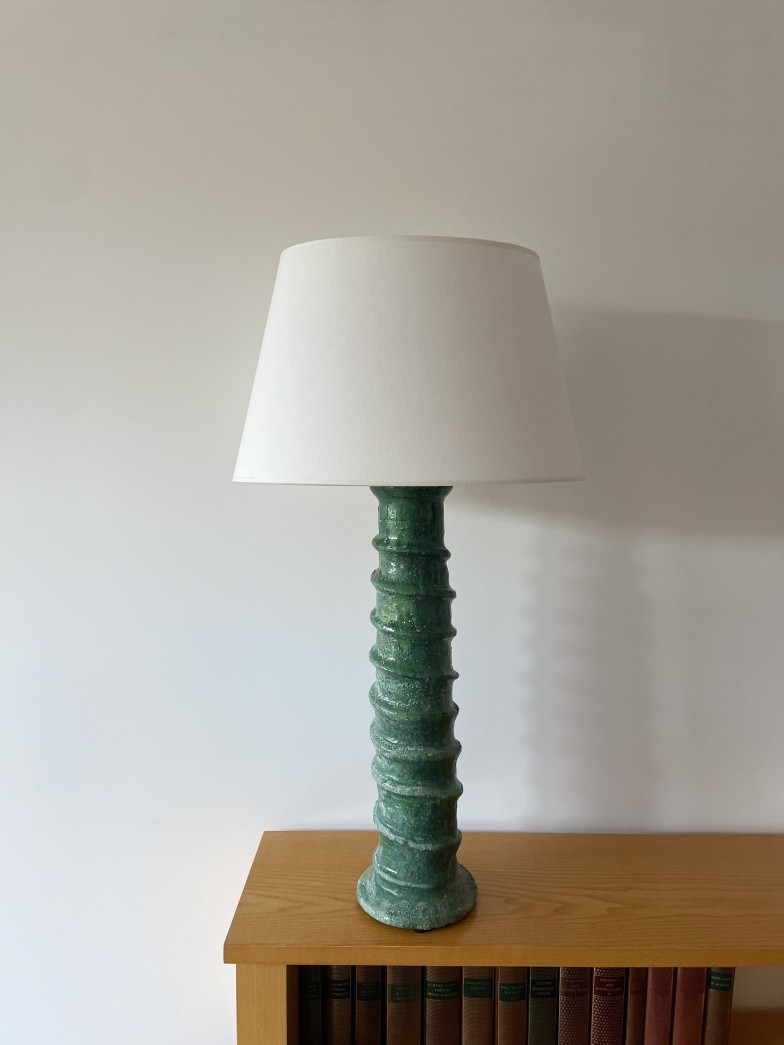 Moroccan Tamegroute Ceramic Lamp