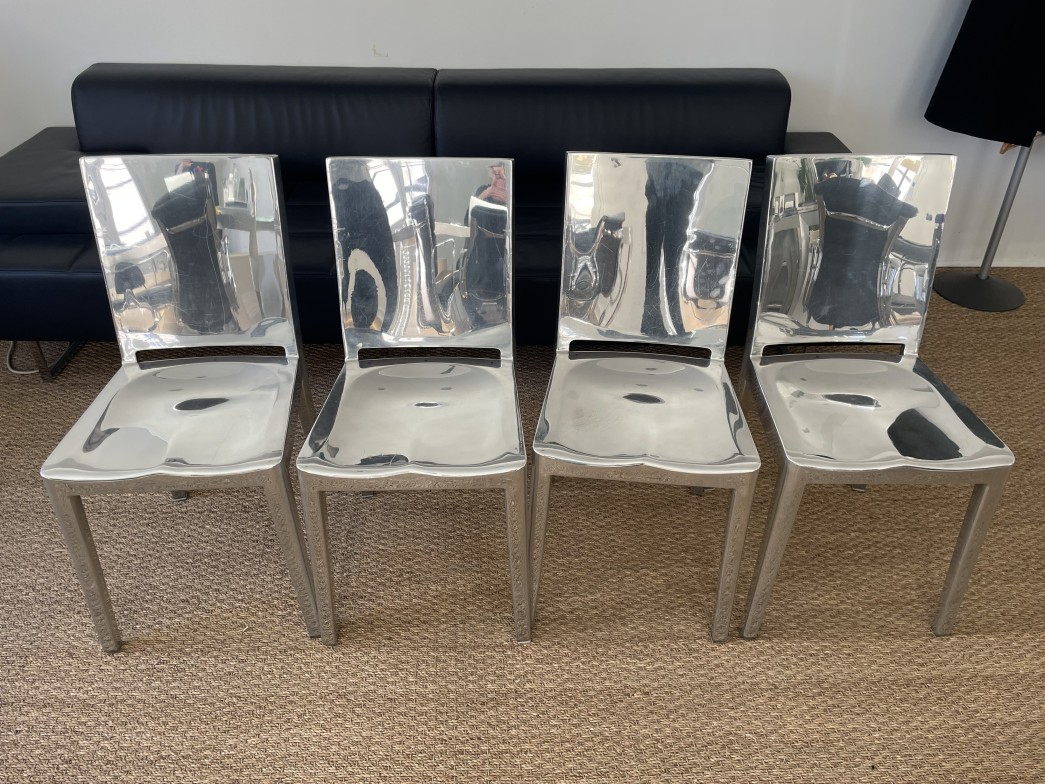 lot 4 chaises HUDSON,Emeco,Philippe STARCK
