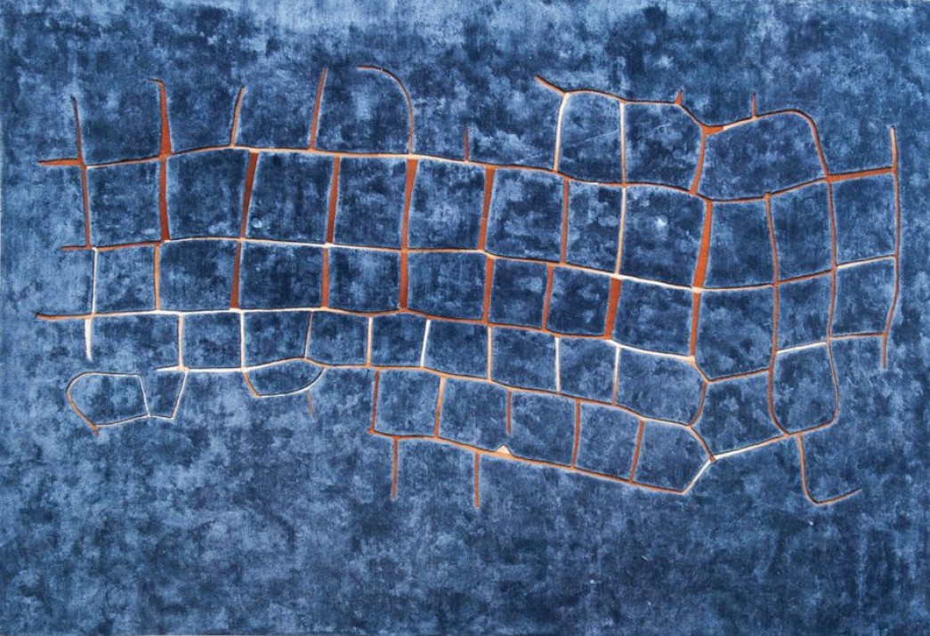 Tapis WAVE Bleu – Roche Bobois – 240 x 330 cm,ROCHE & BOBOIS