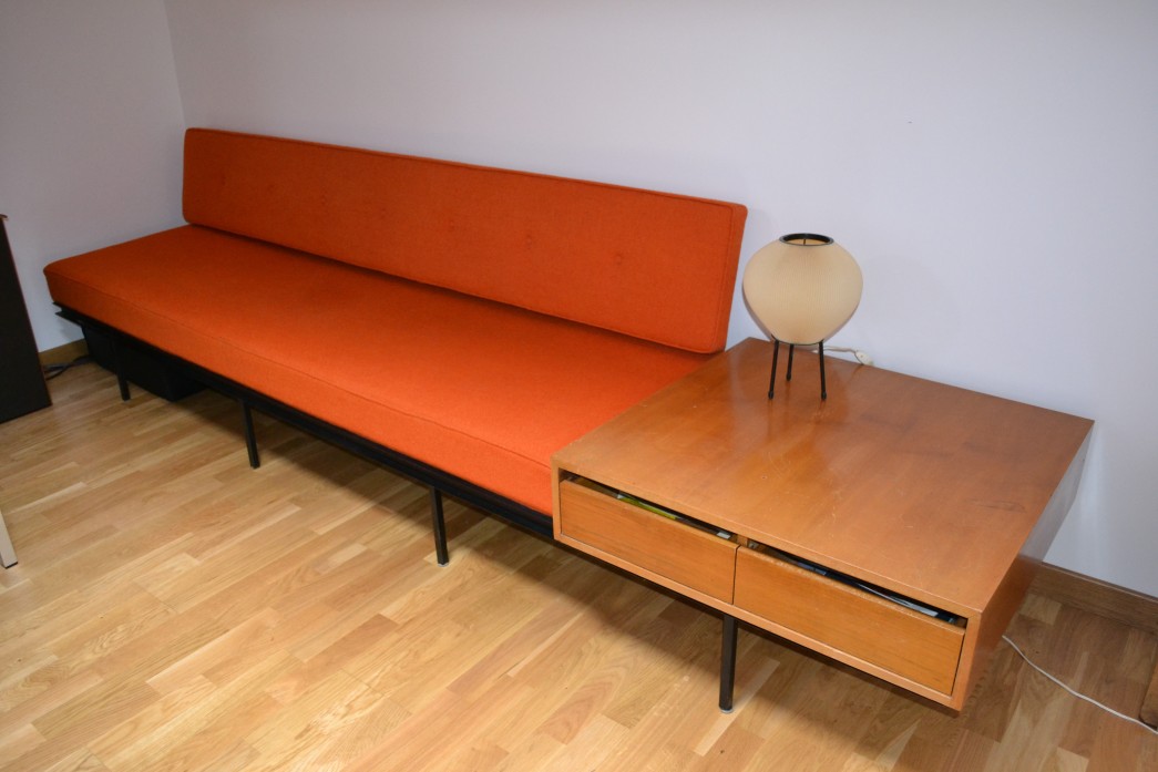 BANQUETTE VINTAGE FLORENCE KNOLL 1954,KNOLL,Florence Knoll